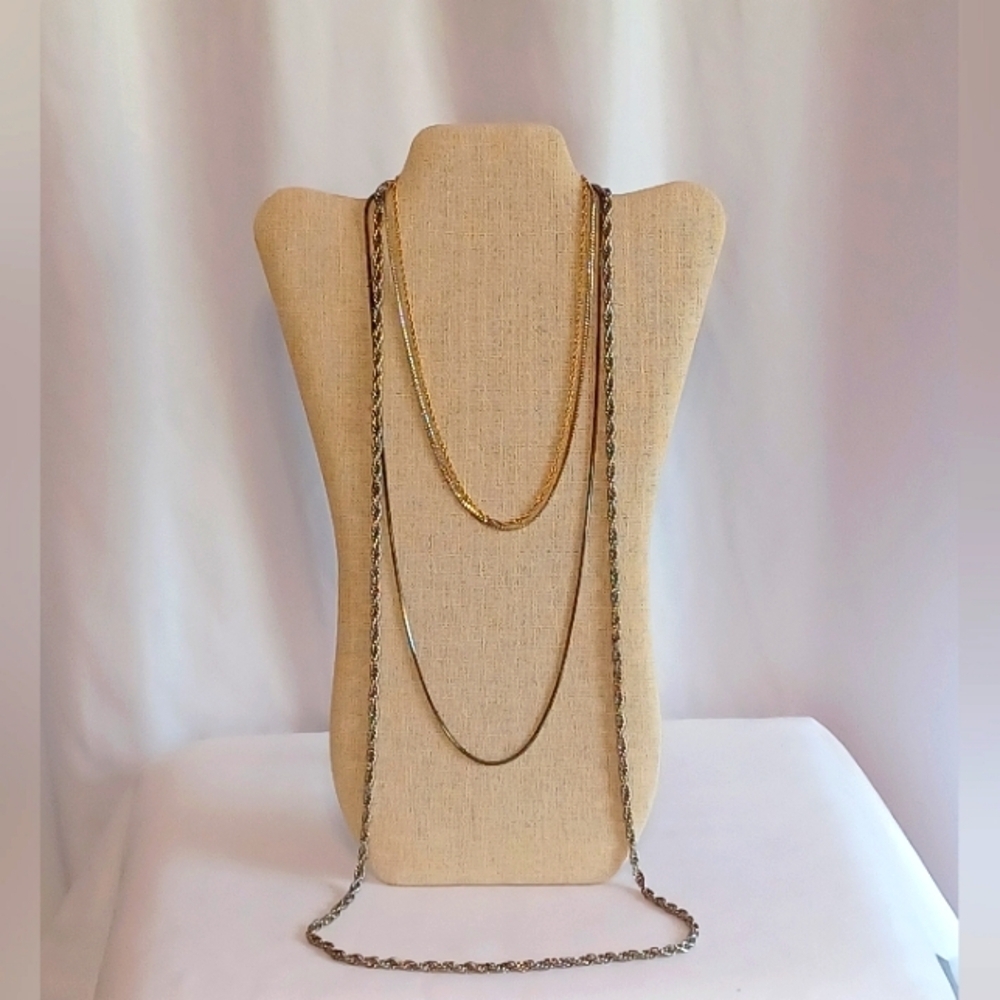 Assorted Lot of (4) Chains Silver Tone